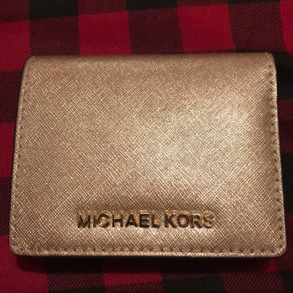 Michael Kors Gold Jet Set Metallic Wallet